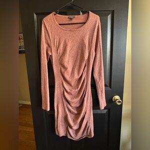 Long sleeve rouche dress